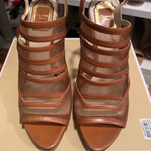 Christian Dior Brown Leather gladiator pumps - Picture 1 of 5